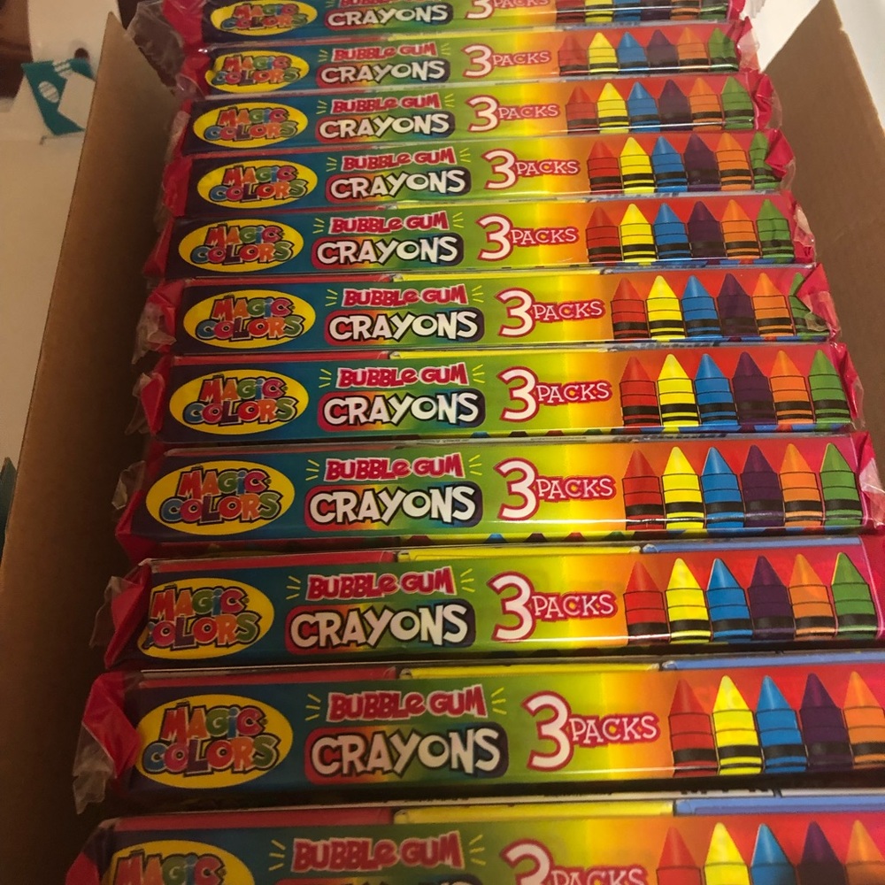 Great party favors. 12 Bubble gum packs of 3 each!